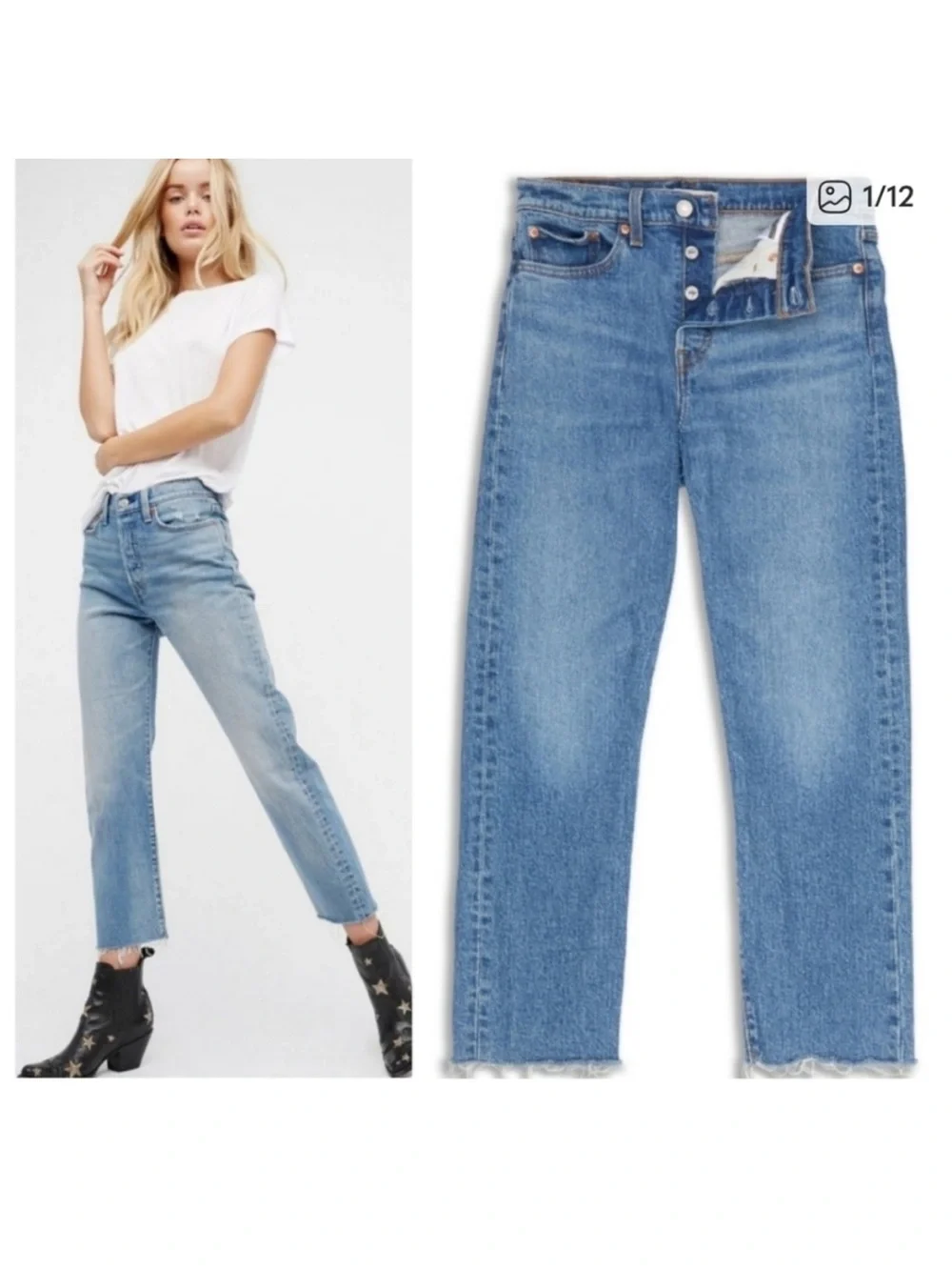 Levi’s Wedgie Straight Ankle Jeans Size 27